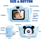 Çocuk Dijital Fotoğraf Makinası 20 Mp Video Kaydedici 2.0 İnç Çift Kameralı - 2