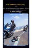 Q58-max Radyolu 2 Kişi Bağlantılı Bluetooth Kask Kulaklık Ekranlı Fenerli Müzik Ve Telsiz Intercom - 3