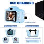 Çocuk Dijital Fotoğraf Makinası 20 Mp Video Kaydedici 2.0 İnç Çift Kameralı - 3