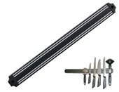 Mıknatıslı Bıçak Tutucu Stand - 38 Cm - Siyah - Paslanmaz Çelik - Mutfak Düzeni - Güvenli Bıçak Saklama - Tezgâh Düzeni - Modern Tasarım - 1