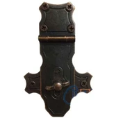 Dekoratif Anahtarlı Sandık Askısı - 40x65mm, Oksit, 100 Adet - 1