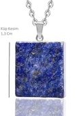 Sertifikalı Küp Aaa Kalite Doğal Lapis Lazuli Taşı Kolye thumbnail 2