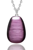 Sertifikalı Doğal Mor Akik Taşı Kolye thumbnail 1