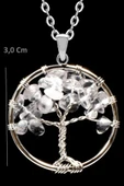 Sertifikalı Kristal Kuvars Taşı Hayat Ağacı Kolye thumbnail 2