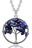 Sertifikalı Doğal Lapis Lazuli Taşı Hayat Ağacı Kolye - 1
