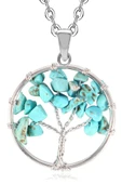 Sertifikalı Doğal Firuze (turkuaz) Taşı Hayat Ağacı Kolye thumbnail 1