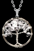 Sertifikalı Kristal Kuvars Taşı Hayat Ağacı Kolye thumbnail 1