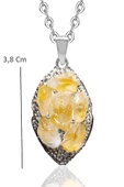 Sertifikalı Zirkon Taşlı Doğal Sitrin Taşı Kolye (brezilya) thumbnail 2