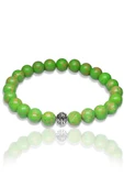 Sertifikalı Gümüş Aparatlı Fıstık Yeşili Varisit Taşı Bileklik thumbnail 1