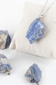 Sertifikalı Ham Işlenmemiş Lapis Lazuli Taşı Kolye - 1