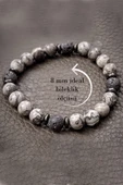 Aşk Nazar Huzur Doğal Taş Bileklik (zebra Jasper Lav Taşı) thumbnail 2