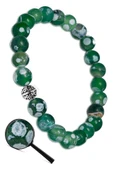 Sertifikalı Aaa Kalite Yeşil Tibet Akik Taşı Bileklik (gümüş Aparatlı) thumbnail 1