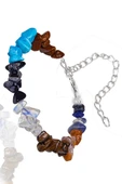 Sertifikalı Meditasyon 7 Çakra Doğal Taş Bileklik - Jasper Firuze Lapis Obsidyen Akik Ay Taşı - 2