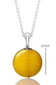 Sertifikalı Gerçek Yuvarlak Doğal Taş Turuncu Akik Taşı Kolye - 1.kalite thumbnail 2