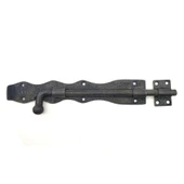 Antika Tarz Dekoratif Pirinç Dövme Kapı Sürgüsü - 25cm, Oksit - 1