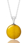 Sertifikalı Gerçek Yuvarlak Doğal Taş Turuncu Akik Taşı Kolye - 1.kalite thumbnail 1