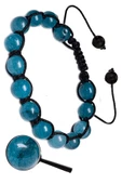 Sertifikalı Makrome Hakiki Apatit Taşı Bileklik - 8mm - 1