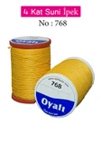 Oyalı 4 Kat Suni İpek İplik İğne Oyası Boncuk İpi Tığ Oyası No:768 - 1