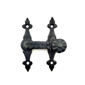 Antika Tarz Dekoratif Pirinç Kapı, Pencere Mandalı - 82x65 Mm, Oksit - 1