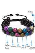 Sertifikalı Yay Burcu Doğal Taş Bileklik - Makrome thumbnail 1