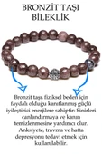 Sertifikalı Fasetli Bronzit Taşı Bileklik - Gümüş Aparatlı thumbnail 1