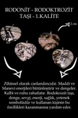 Sertifikalı Kalp Model Rodonit Taşı Kolye (RODOKROZİT TAŞI) - 2