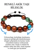 Sertifikalı Renkli Akik Taşı Bileklik - Makrome thumbnail 1