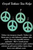Sertifikalı Barış Sembolü 1.kalite Turkuaz Taşı Kolye thumbnail 2
