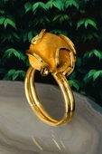 Sertifikalı Rokoko Model Sarı Jasper Taşı Yüzük - Ayarlamalı - 1