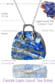 Sertifikalı Çanta Model Lapis Lazuli Taşı Kolye - 1