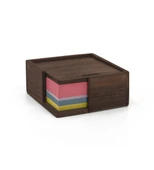 Woodsaka Not Kağıdı Kutusu - Ceviz - 10.5cm X 10.5cm X 4.5cm - 1