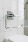 Sas Haus Yapışkanlı Krom WC Kağıtlık / Tuvalet Kağıtlık – Deliksiz Montaj, Ergonomik Tasarım - 3
