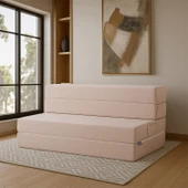 Valeria Katlanır Yatak Olabilen Koltuk Çift Kişilik Bej Çift - 1