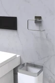 Sas Haus Yapışkanlı Krom WC Kağıtlık / Tuvalet Kağıtlık – Deliksiz Montaj, Ergonomik Tasarım - 4