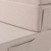 Valeria Katlanır Yatak Olabilen Koltuk Çift Kişilik Bej Çift - 3