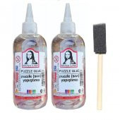 Puzzle Yapıştırıcı 250 ml 2 Adet ve Dağıtıcı Sünger Fırça 1 Adet Monalisa Pazıl Yapıştırıcısı - 1