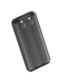 Dexim W3 10.000 mAh Type C+Lightning Entegre Kablolu LED Göstergeli Powerbank - Siyah - 2