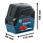 Bosch GCL 2-50 + LR6 Çapraz Hizalama Lazeri - 0601066F01 - 2