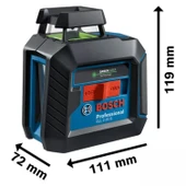 Bosch GLL 2-20 G + LB10+DK10 Çizgi Lazer Yeşil - 0601065000 - 2
