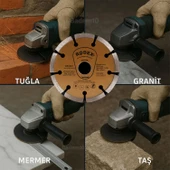 Elmas Kesici Disk 115 mm Beton, Mermer, Granit ve Taş Kesim Uyumlu Dayanıklı Kesme Taşı - 3