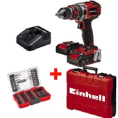 Einhell Tp-Cd 18/50 Li i Bl Kömürsüz 18V 2AH Çift Akülü Darbeli Matkap + 42 parça Vidalama Uç Seti M-CASE Kutu - 1