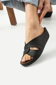 Albishoes Kadın Konfor Modeli Günlük Rahat Kısa Topuklu Anatomik Anne Orta Yaş Genç Ev Içi Terliği - 5