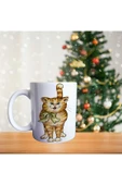 Kedi sarman Porselen Kupa - 1