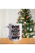 Tüm Enerjinle Kahveye Odaklan Porselen Kupa - 1