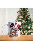 Sevgililer Mickey Ve Minnie Mouse Porselen Kupa - 1