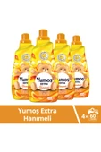 Yumoş Extra Konsantre Çamaşır Yumuşatıcısı Hanımeli 1440 ml 60 Yıkama 4 Adet - 1
