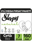 Sleepy Natural 2'Li Mega Fırsat Paketi Bebek Bezi 7 Numara Xxlarge 160 Adet - 1