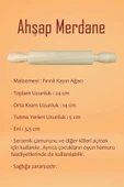 Beyaz Seramik Hamuru 2 kg Kil 25x35 Duralit Ebeşuar Seti 6x15 ml Akrilik Set Vernik Ahşap Merdane - 5