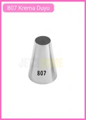 807 Yuvarlak Desen Krema Duyu Büyük Boy Pasta Duyu Paslanmaz Çelik Krema Torbası Ucu 3.5x1.6x5.2 cm - 2