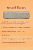 Beyaz Seramik Hamuru 2 kg Kil 25x35 Duralit Ebeşuar Seti 6x15 ml Akrilik Set Vernik Ahşap Merdane - 4